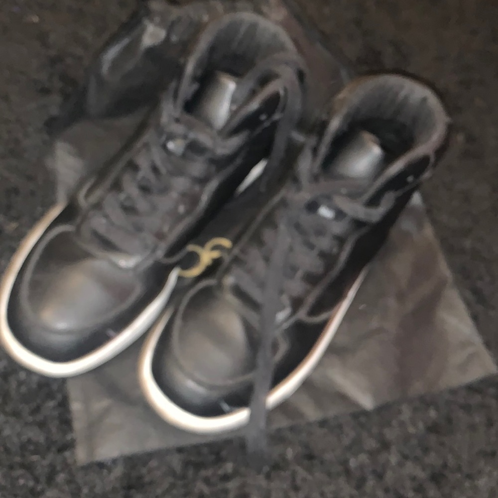 Black and white sneakers